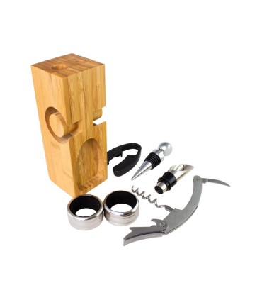 Set de Vino de Bamboo
