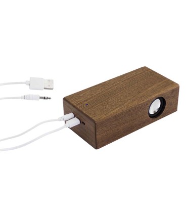 Parlante Grande Inducción Madera Nogal