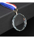 Medalla Cristal Diamond con cinta tricolor