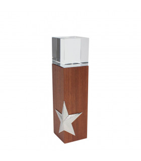 Trofeo de Madera y Cristal Silver Star